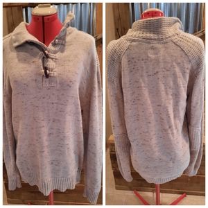 Vtg JB Holt beige pullover sweater mens L toggles